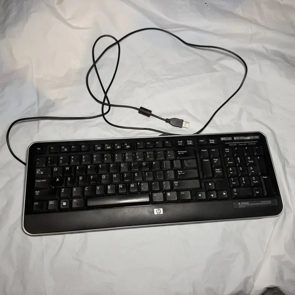 HP Wired USB Black US Keyboard- Model 5335U